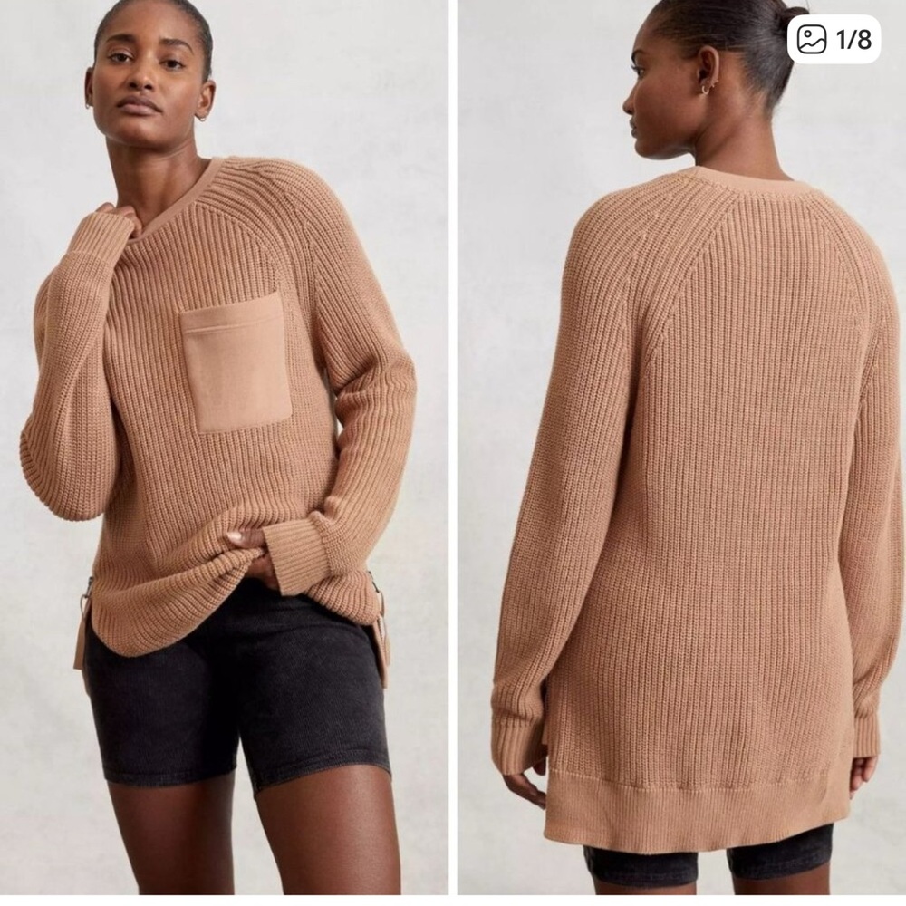Varley Women's Tan Mattson tunic Sweater size large